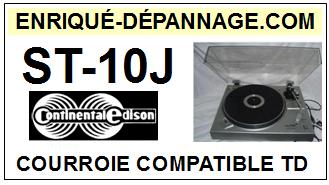 CONTINENTAL EDISON ST10J  <br>Courroie plate d'entrainement tourne-disques (<b>flat belt</b>)<small> 2017-01</small>