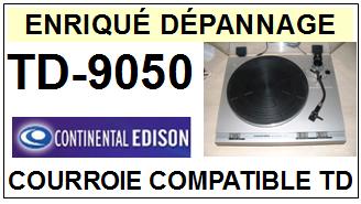 CONTINENTAL EDISON TD9050  <br>Courroie plate d'entrainement tourne-disques (<b>flat belt</b>)<small> 2017-01</small>