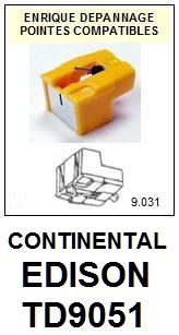 CONTINENTAL EDISON-TD9051  (DIRECT DRIVE)-POINTES-DE-LECTURE-DIAMANTS-SAPHIRS-COMPATIBLES