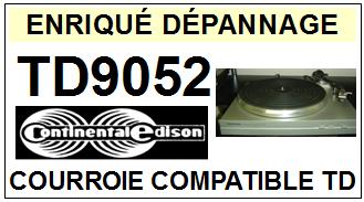 CONTINENTAL EDISON TD9052  <br>Courroie plate d'entrainement tourne-disques (<b>flat belt</b>)<small> mars-2017</small>