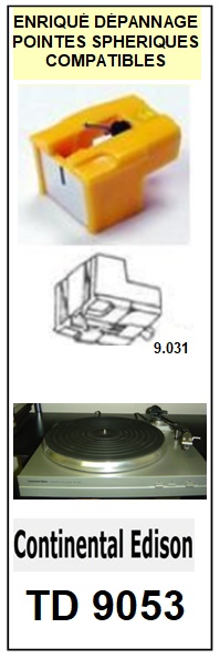 CONTINENTAL EDISON-TD9053-POINTES-DE-LECTURE-DIAMANTS-SAPHIRS-COMPATIBLES