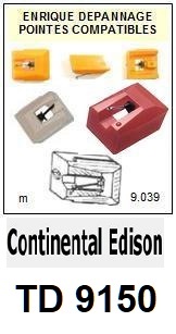CONTINENTAL EDISON <br>Platine TD9150 Pointe diamant sphrique <BR><small>SCE 2014-10</small>