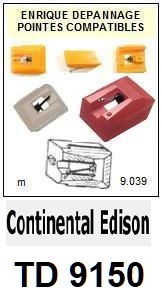 CONTINENTAL EDISON-TD9150-POINTES-DE-LECTURE-DIAMANTS-SAPHIRS-COMPATIBLES