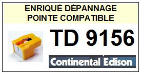 CONTINENTAL EDISON  TD9156 <br>Pointe sphrique pour tourne-disques (<b>sphrical stylus</b>)<small> 2016-02</small>