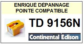 CONTINENTAL EDISON-TD9156N  TD-9156N (1MONTAGE)-POINTES-DE-LECTURE-DIAMANTS-SAPHIRS-COMPATIBLES