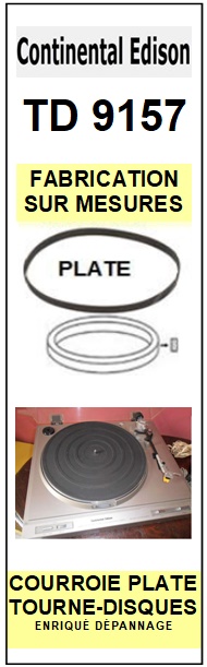 CONTINENTAL EDISON-TD9157 TD-9157-COURROIES-COMPATIBLES