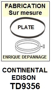 CONTINENTAL EDISON TD9356  <br>Courroie plate d'entrainement tourne-disques (<b>flat belt</b>)<small> 2017-01</small>