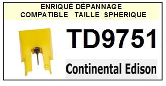 CONTINENTAL EDISON-TD9751-POINTES-DE-LECTURE-DIAMANTS-SAPHIRS-COMPATIBLES