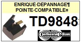 CONTINENTAL EDISON Platine TD9848 TD-9848 Pointe de lecture Compatible diamant sphrique