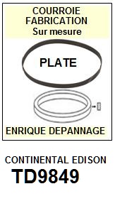 CONTINENTAL EDISON TD9849  <br>Courroie plate d'entrainement tourne-disques (<b>flat belt</b>)<small> 2017-01</small>