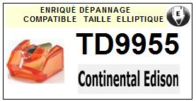 CONTINENTAL EDISON-TD9955-POINTES-DE-LECTURE-DIAMANTS-SAPHIRS-COMPATIBLES