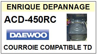 DAEWOO ACD450RC ACD-450RC <br>Courroie plate d'entrainement tourne-disques (<b>flat belt</b>)<small> 2016-11</small>