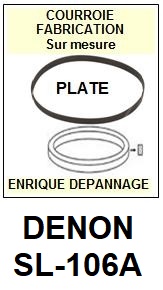 DENON<br> SL106A SL-106A courroie (flat belt) pour tourne-disques <BR><small> 2015-06</small>