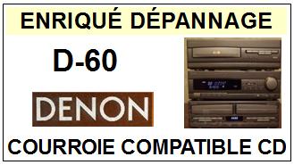 DENON<BR> D60 D-60 Courroie (square belt) pour lecteur CD <br><small> 2015-01</small>