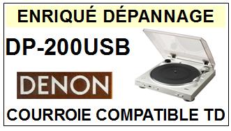 DENON<br> DP200USB DP-200 USB Courroie (flat belt) Tourne-disques <BR><small>sc 2015-08</small>