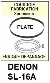 DENON SL16A SL-16A <br>Courroie plate d'entrainement tourne-disques (<b>flat belt</b>)<small> fevrier-2017</small>