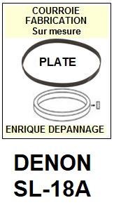 DENON SL18A SL-18A <br>Courroie plate d'entrainement tourne-disques (<b>flat belt</b>)<small> 2017 AOUT</small>