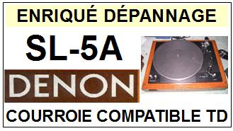 DENON<br> SL5A SL-5A courroie (flat belt) pour tourne-disques <BR><small>a 2015-03</small>