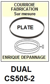 DUAL-CS505-2-COURROIES-COMPATIBLES