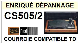 DUAL-CS505-2-COURROIES-COMPATIBLES