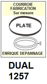 DUAL 1257   <br>Courroie plate d'entrainement tourne-disques (<b>flat belt</b>)<small> 2017 DECEMBRE</small>