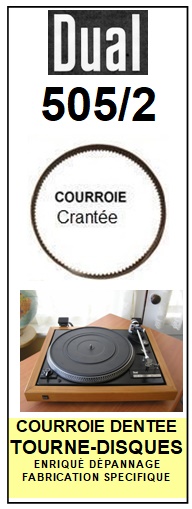 DUAL 505/2 PITCH  Courroie dente (crante) <br><small>c+dentee 2014-02</small>