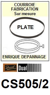 DUAL<br> 505-2 505/2 Courroie (flat belt) Tourne-disques <BR><small>c+dentee 2015-07</small>