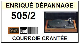 DUAL 505/2 PITCH  Courroie dente (crante) <br><small>c+dentee 2014-02</small>