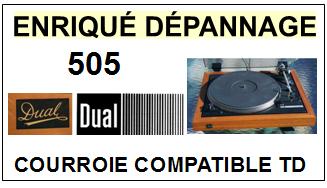 DUAL 505 <br>courroie plate d\'entrainement pour tourne-disques (<b>flat belt</b>)<small> 2016-01</small>