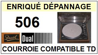 DUAL 506 <br>Courroie Tourne-disques (flat belt)<small> 2015-10</small>