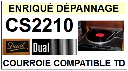 DUAL-DUAL CS2210  Courroie plate d'entraineme-COURROIES-COMPATIBLES