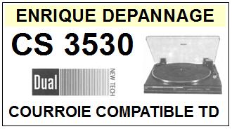 DUAL CS3530 <br>courroie plate d\'entrainement tourne-disques (<b>flat belt</b>) <small> 2016-02</small>