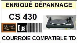 DUAL <br>Platine CS430 Courroie Tourne-disques <BR><small>a 2014-11</small>