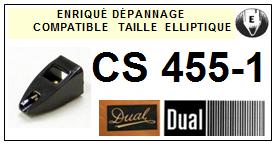 DUAL-CS455/1 CS455-1-POINTES-DE-LECTURE-DIAMANTS-SAPHIRS-COMPATIBLES