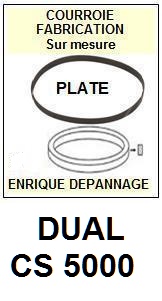 DUAL CS5000  <br>Courroie plate d'entrainement tourne-disques (<b>flat belt</b>)<small> AVRIL 2017</small>