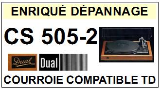 DUAL<br> CS505-2 CS 505-2 courroie (flat belt) pour tourne-disques <BR><small>sce+crant 2015-03</small>