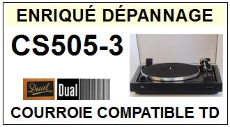 DUAL<BR> CS505-3 Courroie (flat belt) Tourne-disques <BR><small>sce+dentee 2015-05</small>