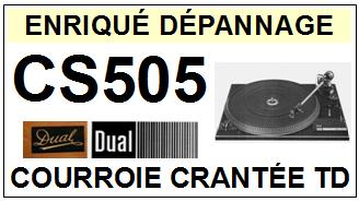 DUAL<br> CS505 courroie crante dente (thooth belt) pour tourne-disques <BR><small>c+dentee 2015-04</small>