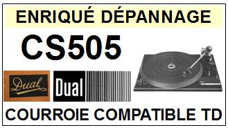 DUAL<br> CS505  courroie (flat belt) pour tourne-disques <BR><small>c+dente 2015-04</small>