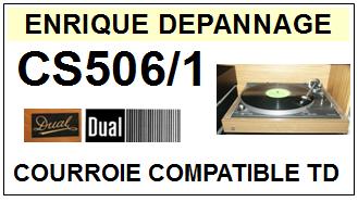 DUAL<br> CS506/1  Courroie (flat belt) Tourne-disques <BR><small>a 2015-02</small>