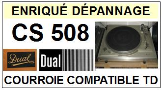 DUAL CS508 <br>Courroie plate d\'entrainement Tourne-disques (<b>flat belt</b>)<small>sce+dentee 2016-01</small>