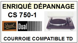 DUAL<br> CS750-1  courroie (flat belt) pour tourne-disques <BR><small>a 2015-08</small>