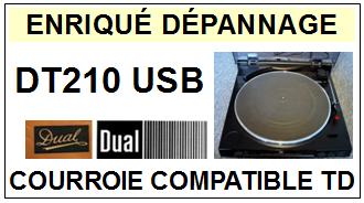 DUAL-DT210USB DT210 USB-COURROIES-COMPATIBLES