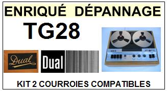 DUAL-TG28-COURROIES-COMPATIBLES