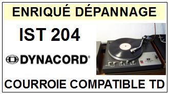 DYNACORD<br> IST204 Courroie (round belt) pour tourne-disques <BR><small>a 2015-01</small>