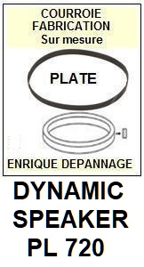 DYNAMIC SPEAKER-PL720-COURROIES-COMPATIBLES