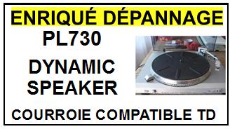 DYNAMIC SPEAKER<br> PL730 Courroie (flat belt) Tourne-disques<small> 2015-09</small>