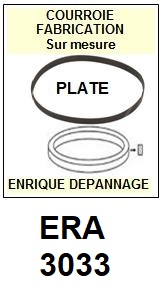 ERA 3033  <br>Courroie plate d'entrainement tourne-disques (<b>flat belt</b>)<small> 2017 AOUT</small>