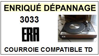 ERA 3033  <br>Courroie plate d'entrainement tourne-disques (<b>flat belt</b>)<small> 2017 AOUT</small>