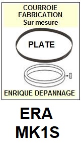 ERA MK1S  <br>Courroie plate d\'entrainement tourne-disques (<b>flat belt</b>)<small> 2017 AOUT</small>